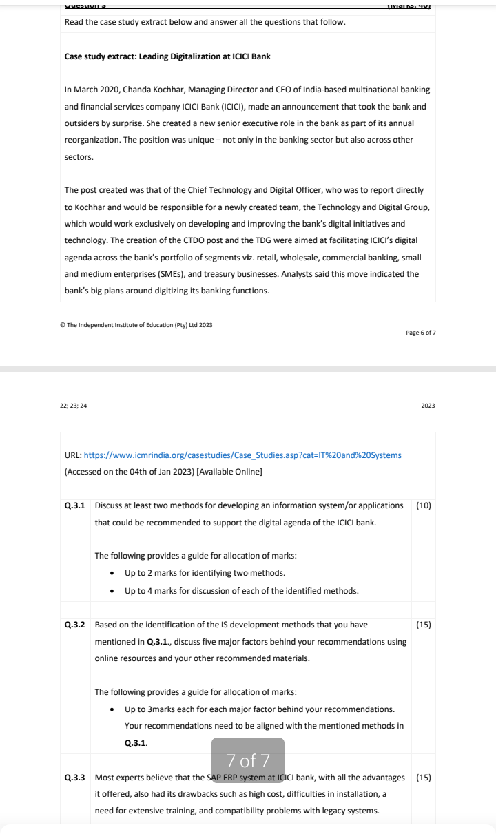 Solved Read the case study extract below and answer all the | Chegg.com