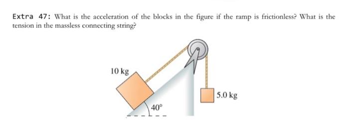 Solved Extra 47: What is the acceleration of the blocks in | Chegg.com