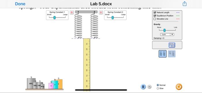 Solved Done Lab 5.docx D Spring Constant Spring Constant | Chegg.com