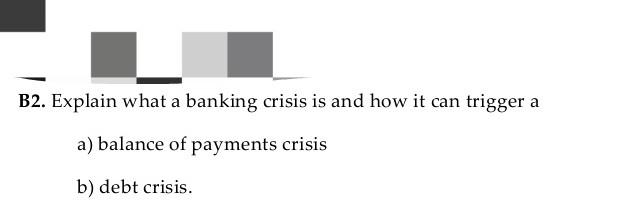 Solved B2. Explain What A Banking Crisis Is And How It Can | Chegg.com