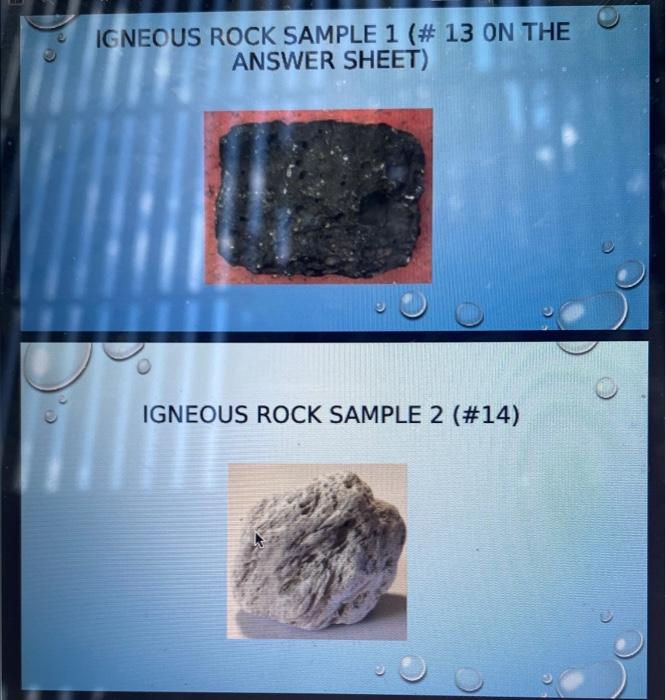 Solved Instructions for Lab 2 - Rock and Mineral Laboratory | Chegg.com