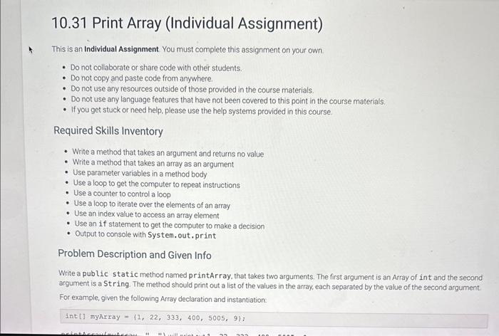 Solved This is an Individual Assignment You must complete | Chegg.com