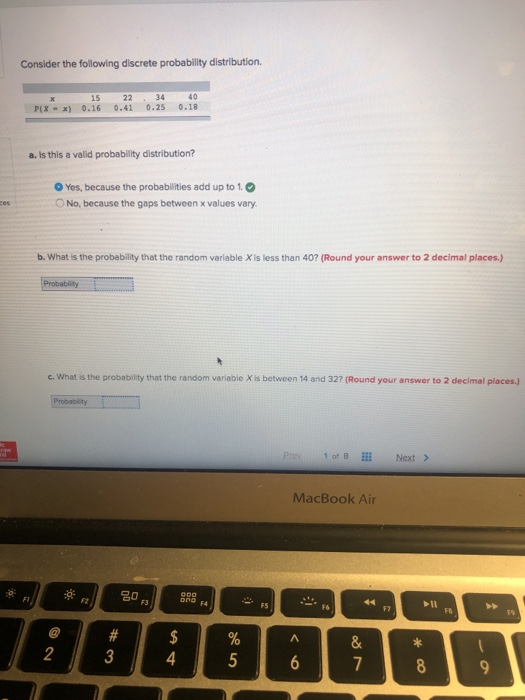Solved Consider the following discrete probability | Chegg.com
