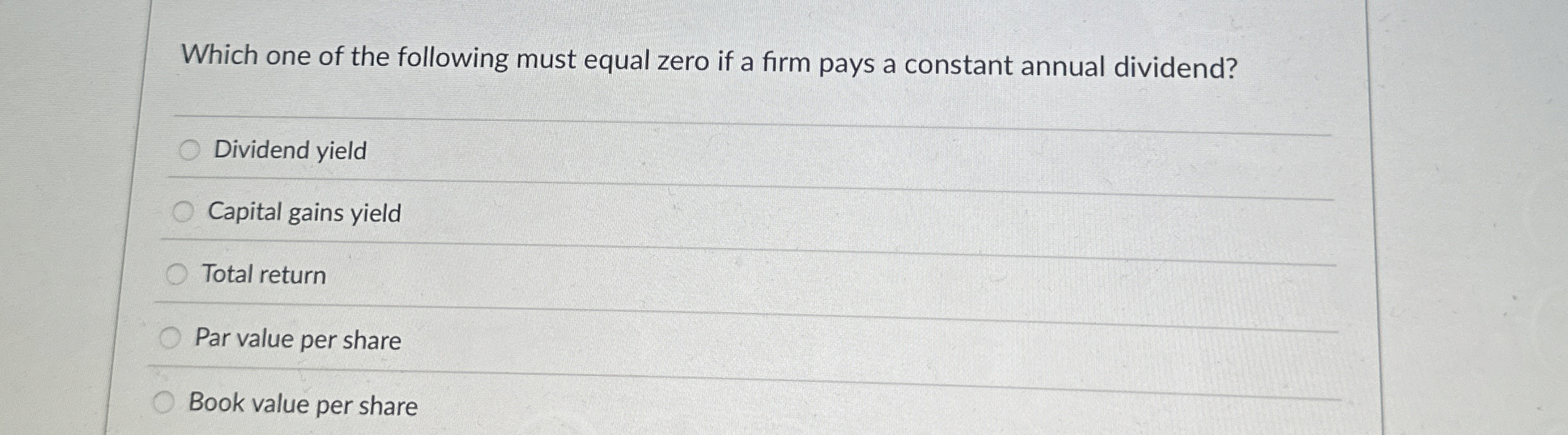 Solved Which one of the following must equal zero if a firm