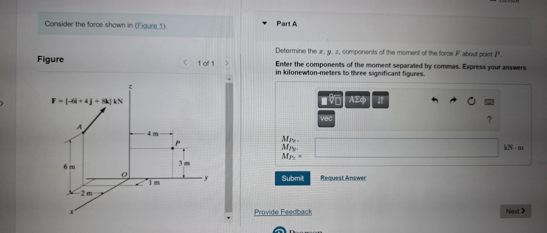 Solved Consider The Force Shown In (Figure 1). Part A Figure | Chegg.com