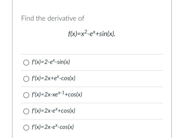 derivative of x^2 e^x sin x