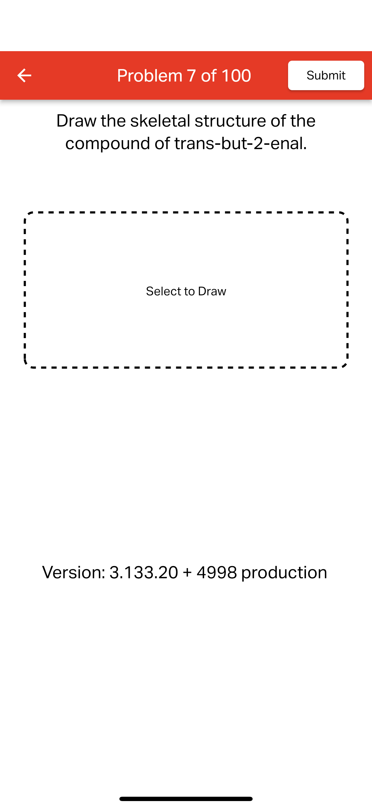 Solved Problem 7 ﻿of 100Draw the skeletal structure of the | Chegg.com