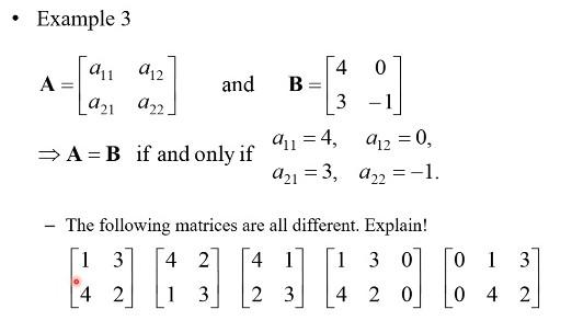 Solved 1. Give reasons why the five matrices in Example 3 | Chegg.com