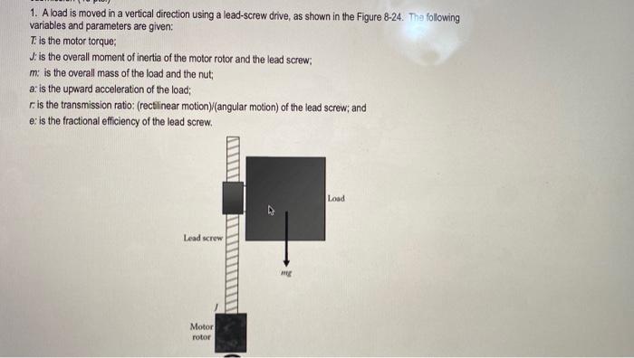 Solved ce 1. A load is moved in a vertical direction using a | Chegg.com