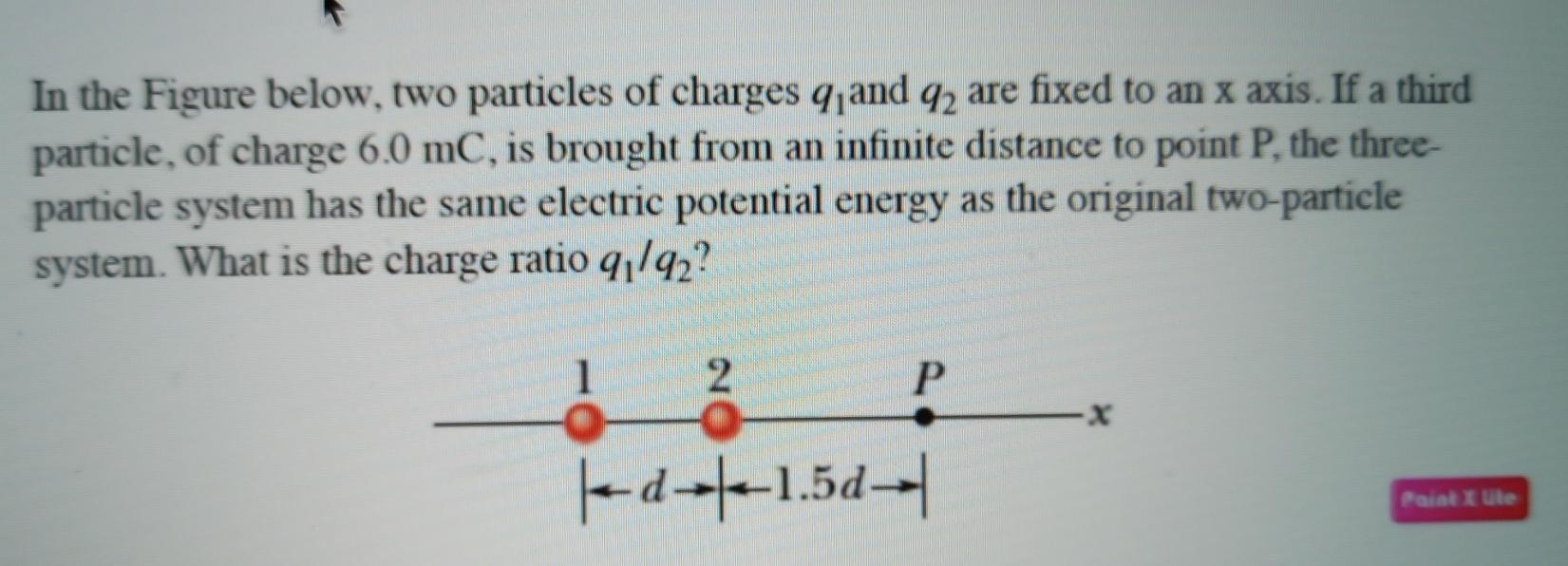 Solved In the Figure below, two particles of charges q and | Chegg.com