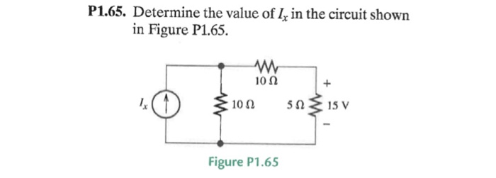 Solved P1.65. Determine the value of I, in the circuit shown | Chegg.com