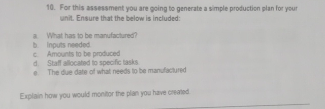 Solved For this assessment you are going to generate a | Chegg.com
