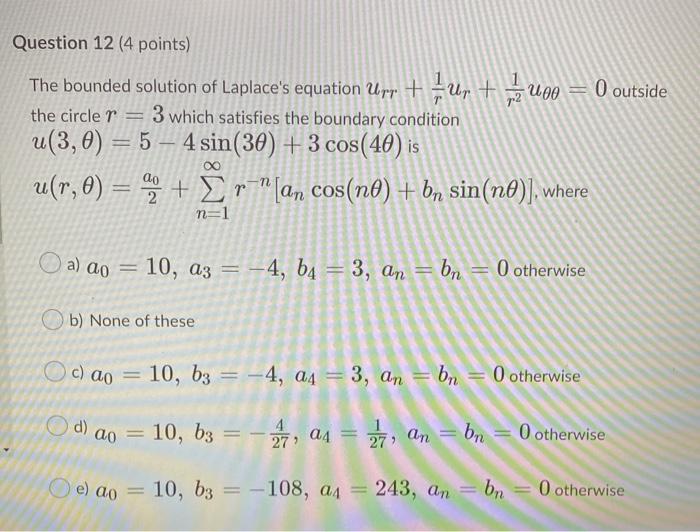 Solved Question 12 (4 points) the circler The bounded | Chegg.com