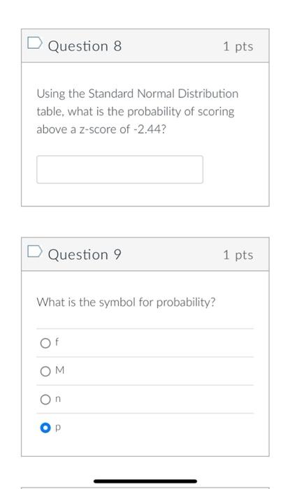 Solved Using the Standard Normal Distribution table, what is | Chegg.com