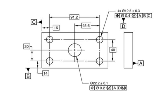 Evaluate the Feauture Control Frame of the following | Chegg.com