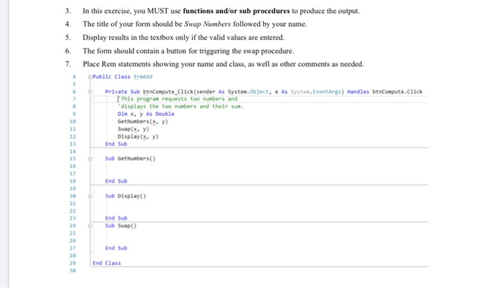 visual basic programming tutorial questions | pdf |... Solved Computer Progeamming (Visual studio)can an expert | Chegg.com