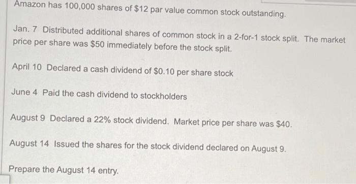 Solved Jan. 7 Distributed additional shares of common stock | Chegg.com