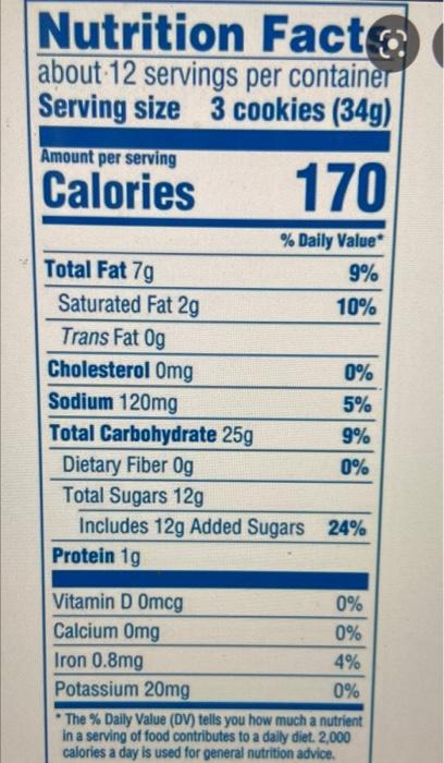 Solved Nutrition Facto about 12 servings per container | Chegg.com