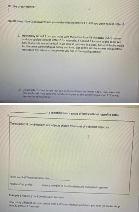 Solved Did the order matter? Recall How many passwords can  Chegg.com