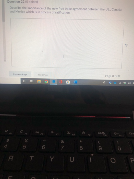 Solved Question 22 (5 points) Describe the importance of the | Chegg.com