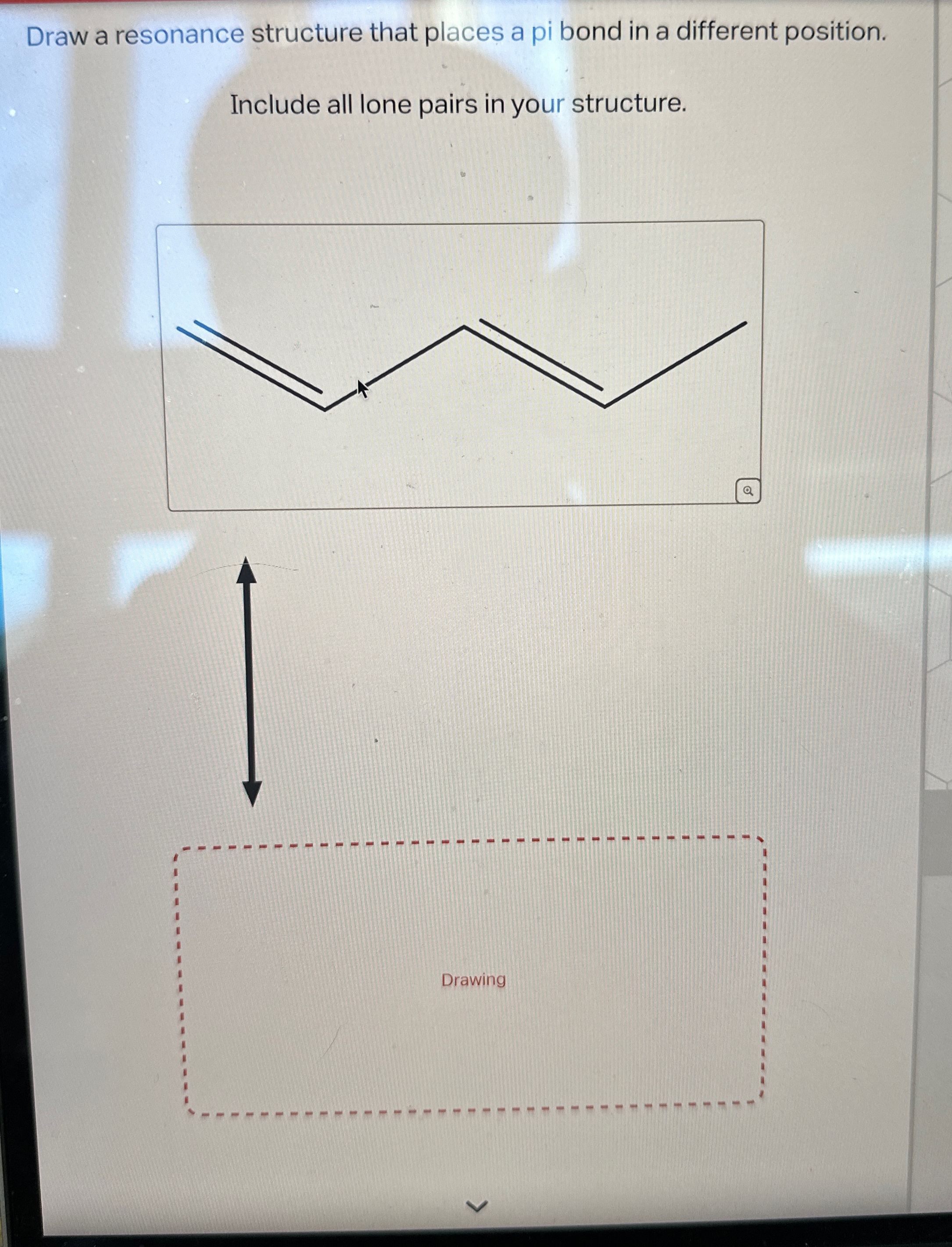 Solved Draw a resonance structure that places a pi bond in a