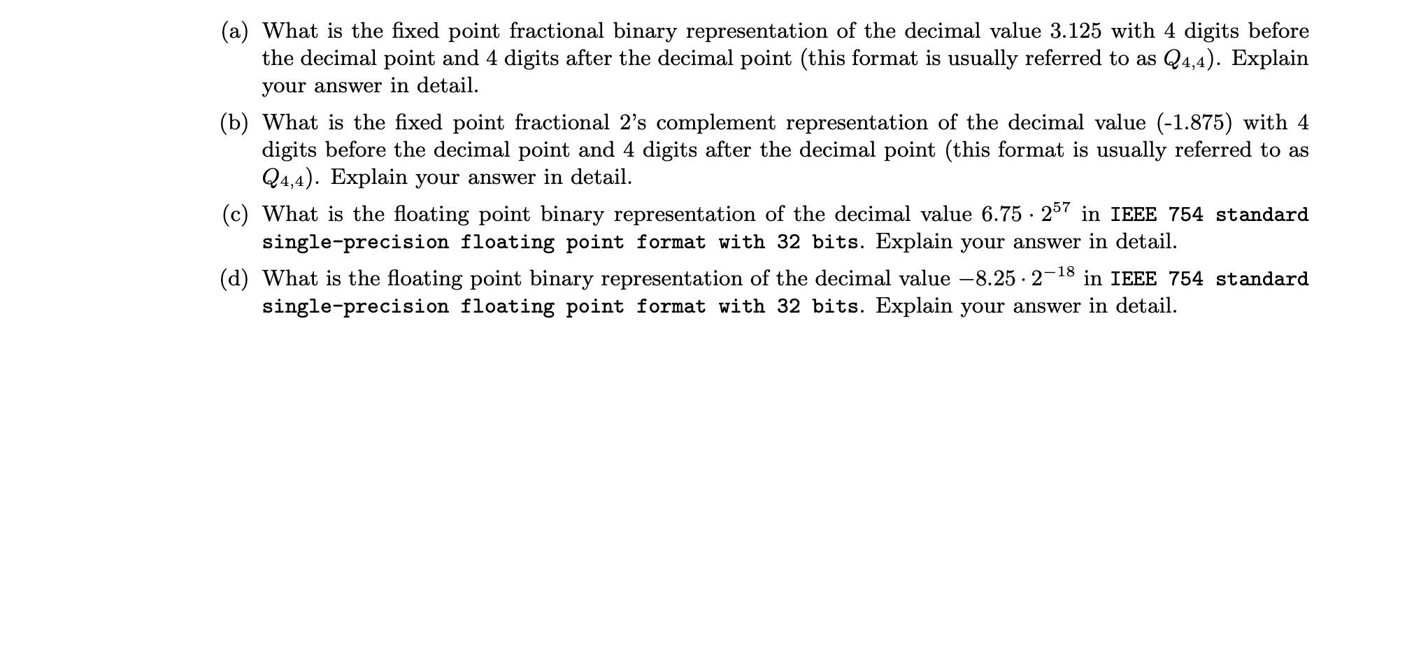 Solved (a) ﻿What is the fixed point fractional binary | Chegg.com