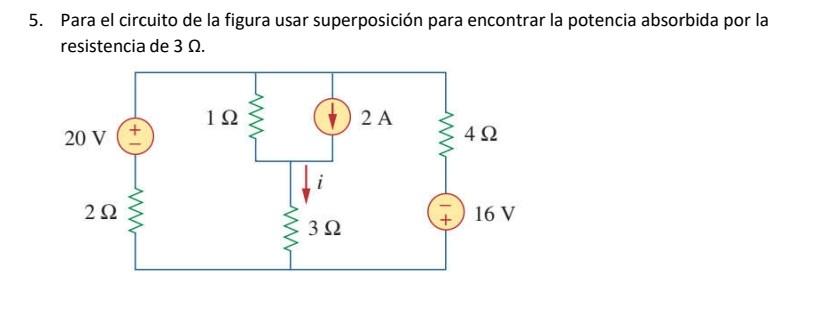 Solved For the circuit in the figure, use superposition to | Chegg.com