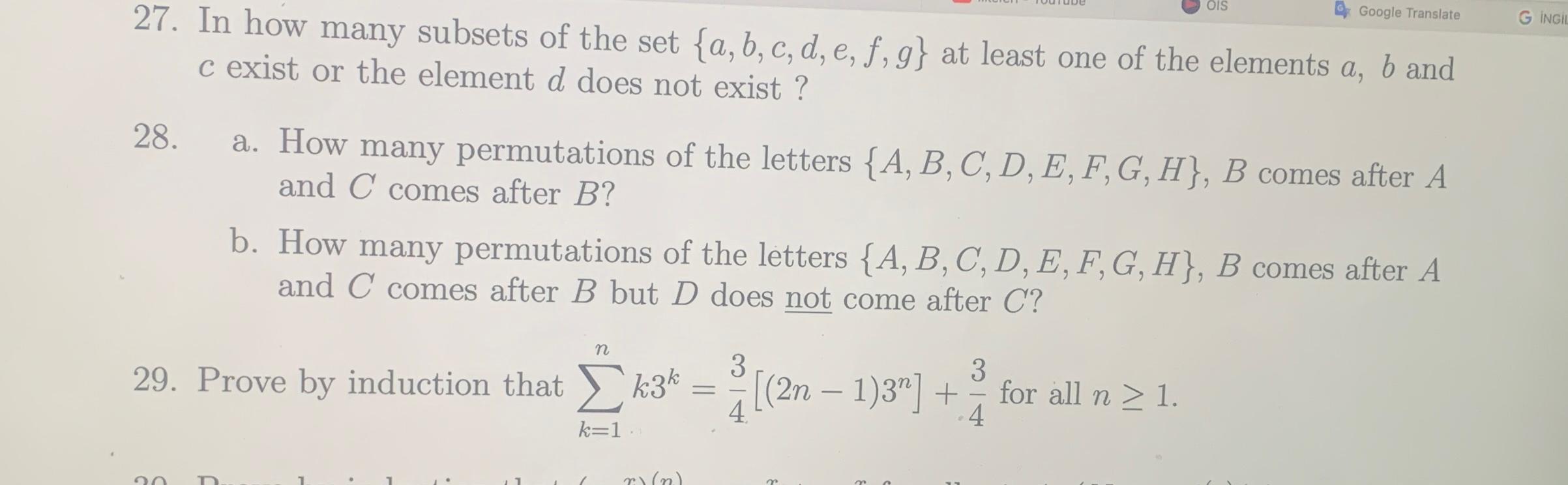 Solved In How Many Subsets Of The Set {a,b,c,d,e,f,g} ﻿at | Chegg.com