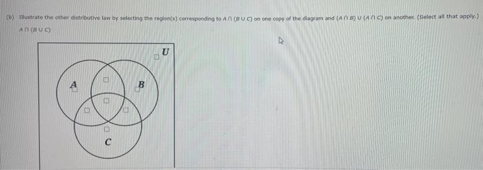 Solved Consider the Venn diagram below. (a) Illustrate one | Chegg.com