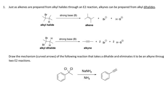 alkyl halide to alkene