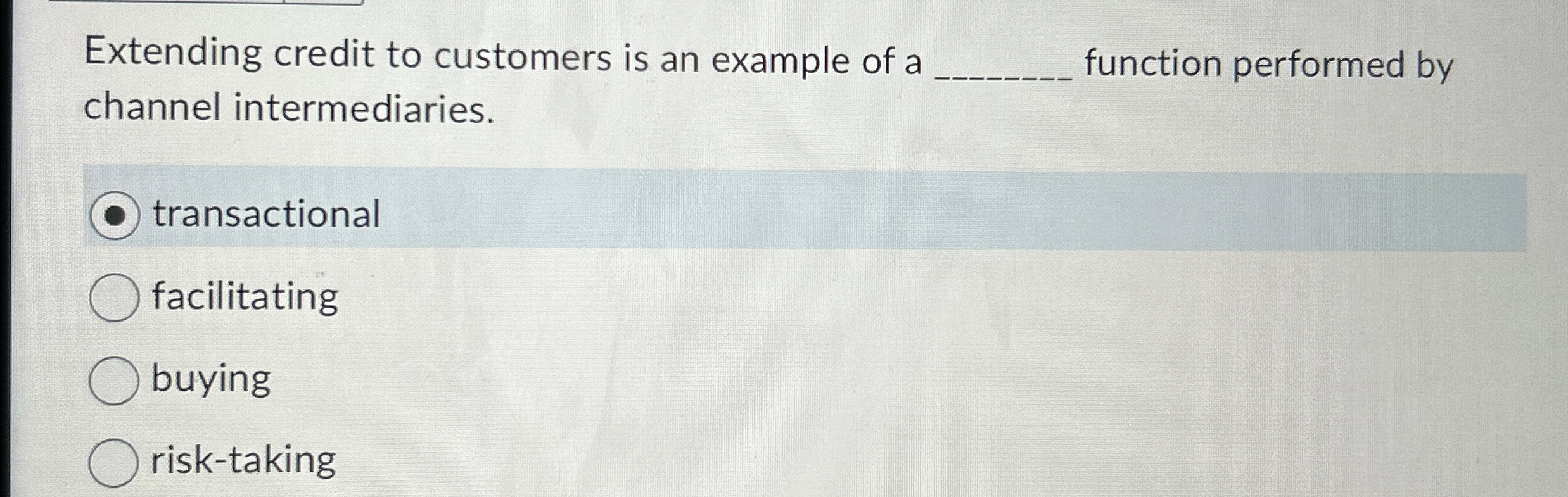Solved Extending credit to customers is an example of a