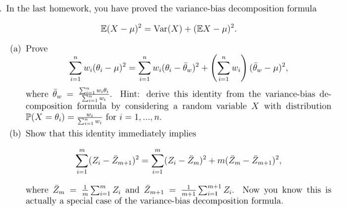 Solved - In the last homework, you have proved the | Chegg.com