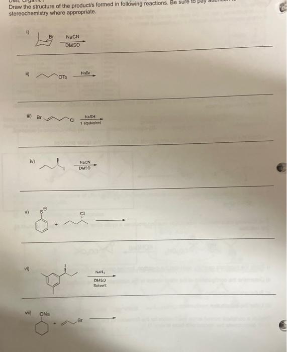 Draw the structure of the product/s formed in | Chegg.com