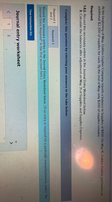 Solved At the beginning of May. Golden Gopher Company | Chegg.com
