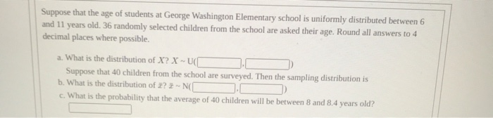 Solved Suppose that the age of students at George Washington | Chegg.com