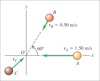 Solved Spheres A (mass 0.020 kg),B (mass 0.030 kg), and C | Chegg.com