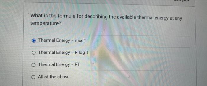 thermal energy formula