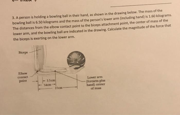 3 A Person Is Holding A Bowling Ball In Their Hand Chegg Com