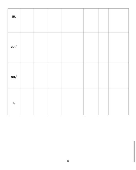 Solved EXPERIMENT 17: Lewis Dot Structure / VSEPR Theory | Chegg.com