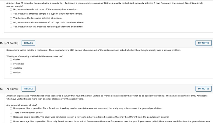 Solved 8. [-13 Points] DETAILS MY NOTES Researchers randomly | Chegg.com