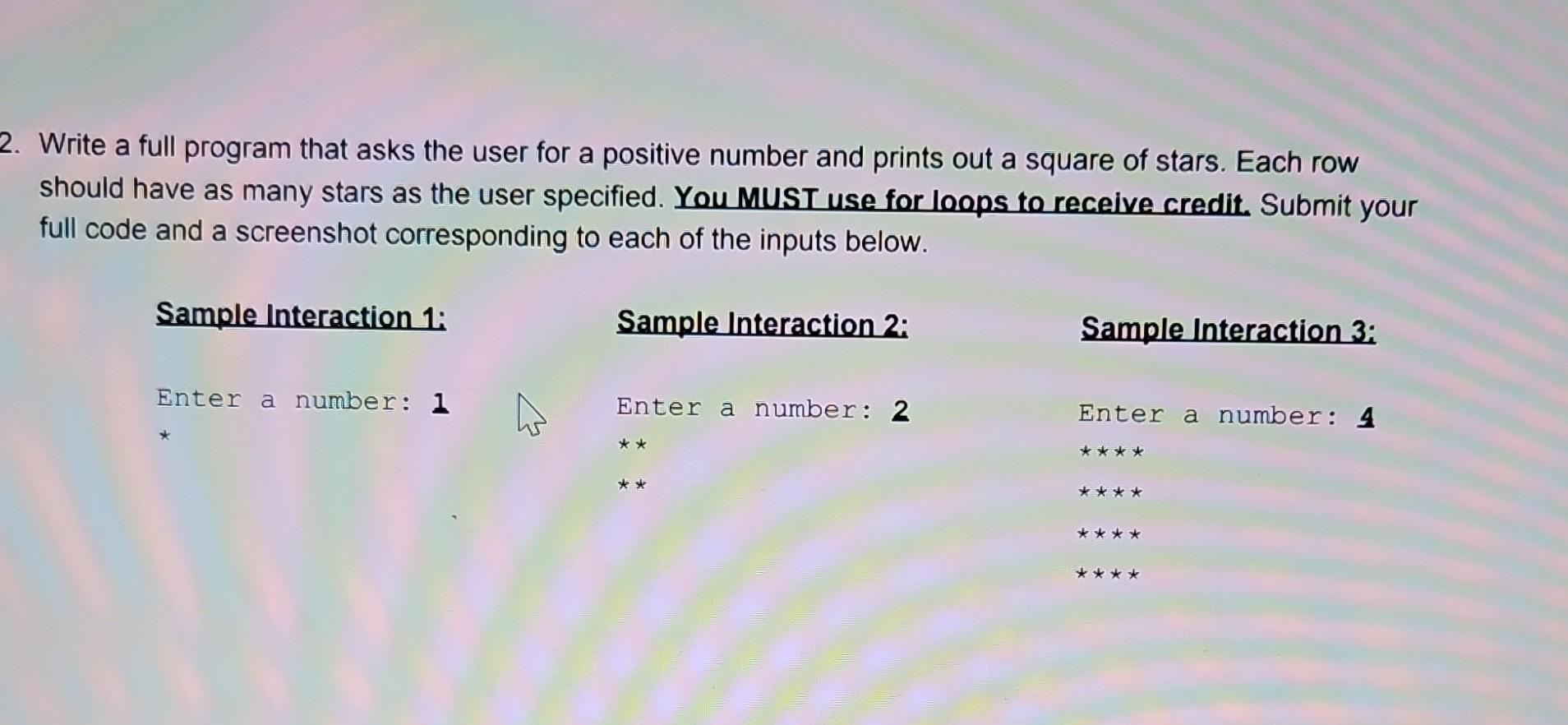 Solved Write a full program that asks the user for a | Chegg.com