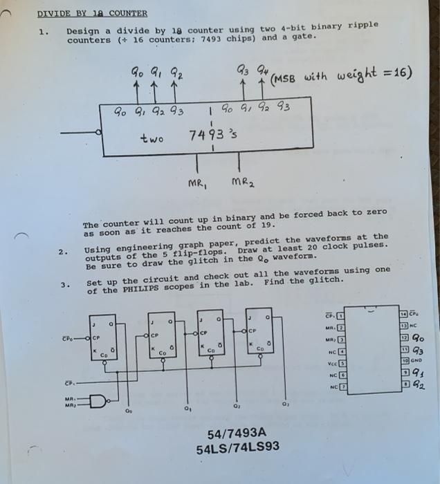 DIVIDE BY 18 COUNTER Design a divide by 18 counter