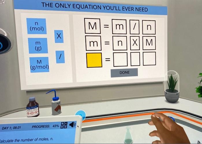 Solved THE ONLY EQUATION YOU'LL EVER NEED n (mol) M = m|| / | Chegg.com