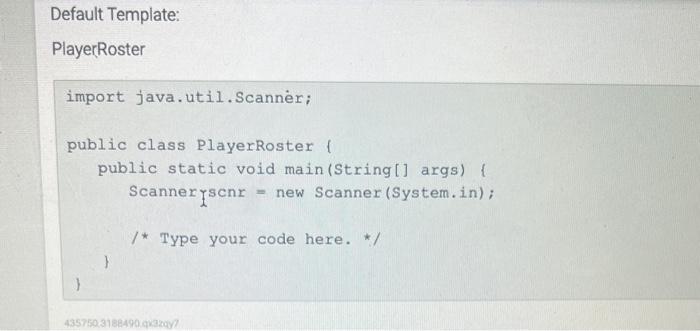 Solved This program will store roster and rating information | Chegg.com