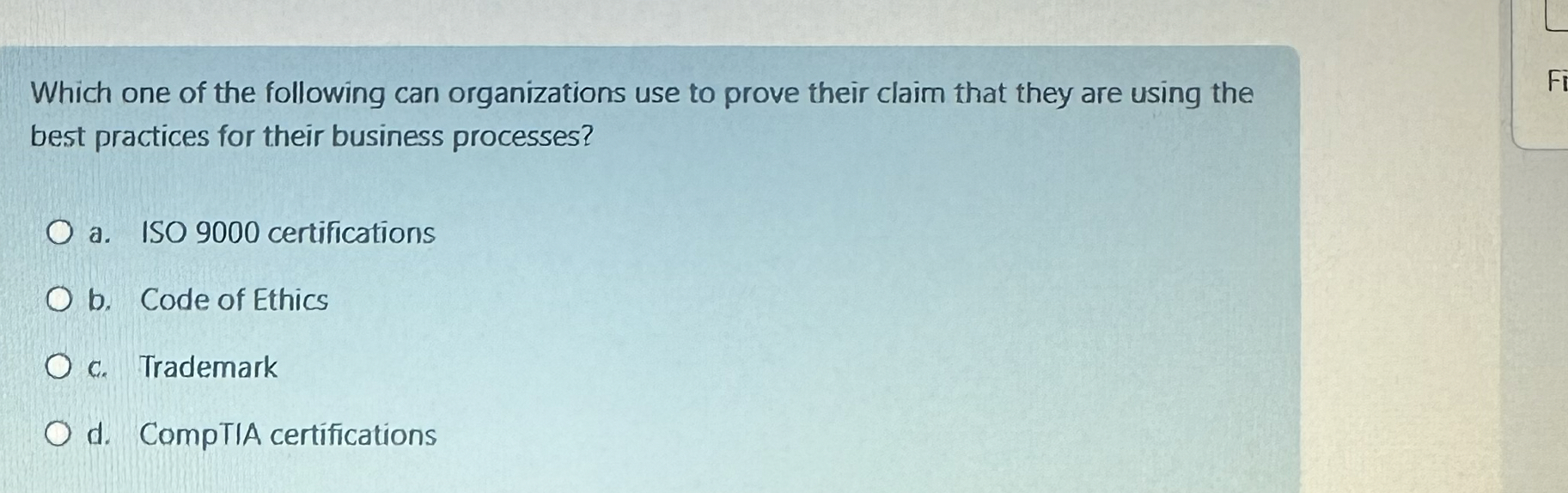 Solved Which one of the following can organizations use to | Chegg.com
