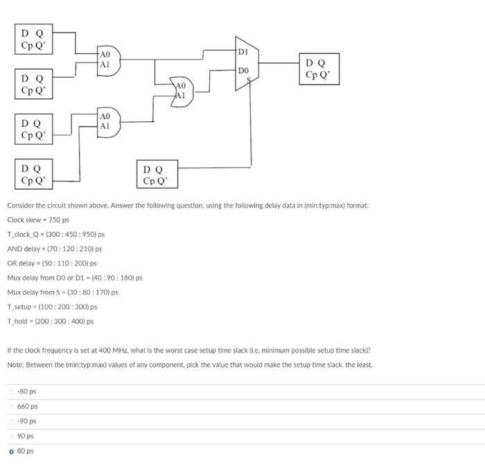 then what is the maximum allowed delay for the logic | Chegg.com