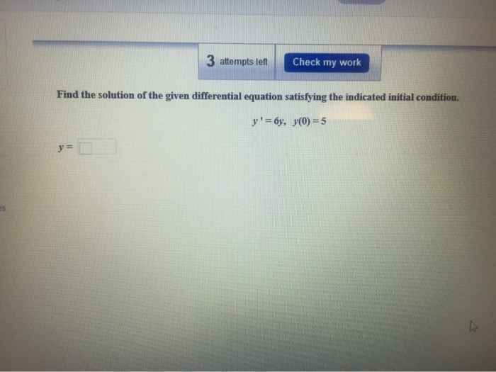 Solved 3 attempts left Check my work Find the solution of | Chegg.com