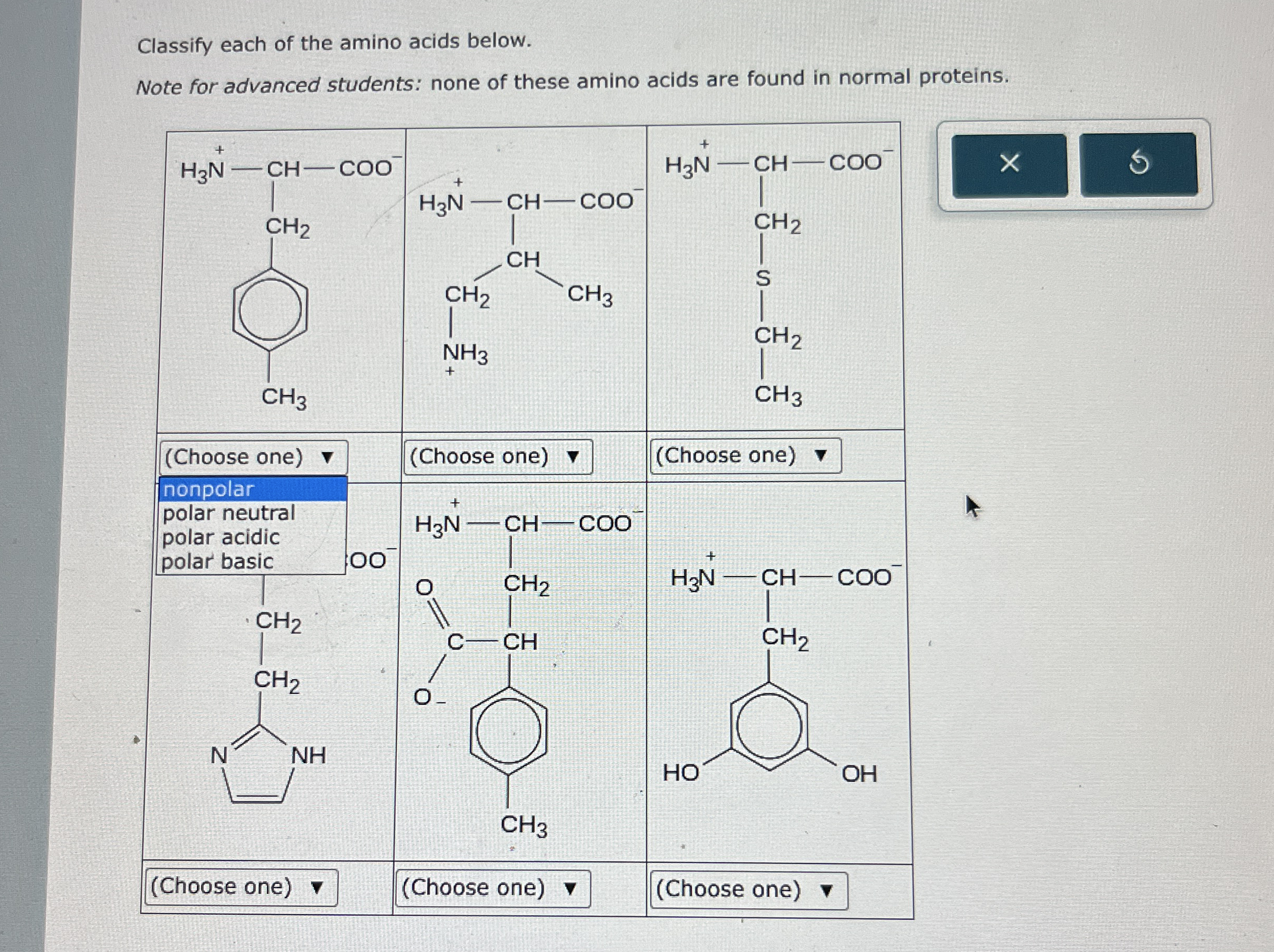Solved Classify each of the amino acids below.Note for | Chegg.com