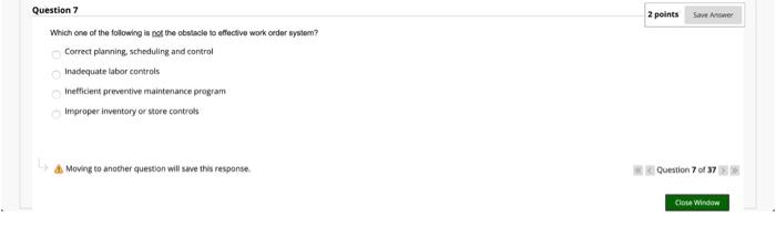 Solved Question 7 2 points Save Answer Which one of the | Chegg.com