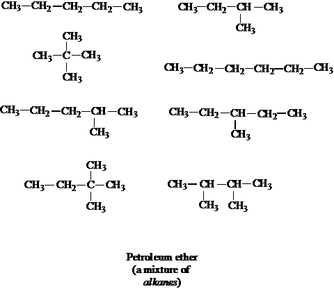 petroleum ether structural formula